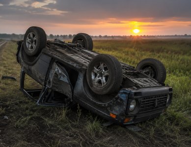 Под Новочеркасском в перевернувшейся Lada Niva погибла 40-летняя женщина