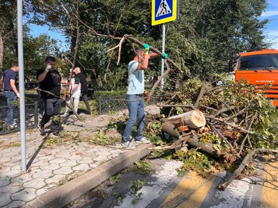В Новочеркасске продолжается ликвидация последствий урагана, который нанёс серьёзный ущерб городу — фото 5