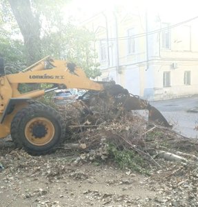 В Новочеркасске уже второй день разгребают остатки поваленных деревьев на улице Комитетской — фото 4