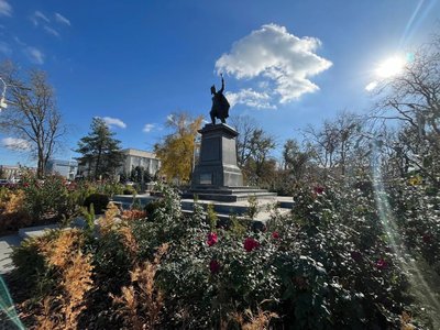 Новочеркасская осень настолько сурова, что в центре города вместе с лиственными деревьями желтеют и... — фото 3